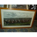 A large framed Fores's National Sporting print 'The Start of The Memorable Derby of 1844,