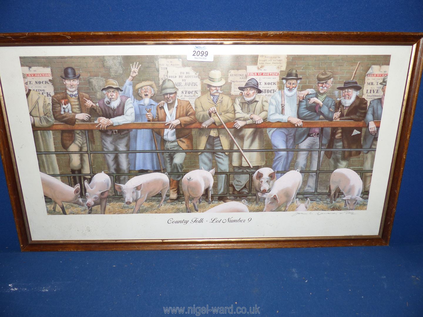 A signed 'Jedd' print Country Folk lot number 9 (Malvern artist).