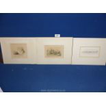 Three unframed R. Richardson watercolour landscapes, all dated 1893.