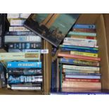 Two boxes of books to include; paperbacks, Lee Childs, Henning Monkell,