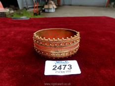 A gilded silver ladies bangle.