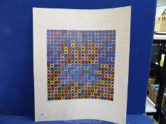 A Victor Vasarely signed print.