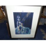 A large Pastel drawing titled "Reflections in Glass" initialed J.M.C.