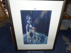 A large Pastel drawing titled "Reflections in Glass" initialed J.M.C.