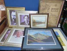 A quantity of Prints to include "Great Gable", "Fields of Sunflowers",