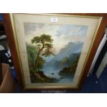 A large wooden framed print titled 'The Trossachs'.