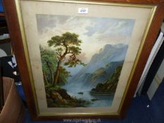 A large wooden framed print titled 'The Trossachs'.