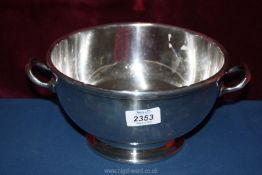 A plated Punch Bowl, 9'' diameter x 5'' tall..