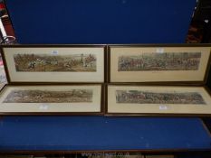Four hunting prints by H. Alken to include; 'Breaking Cover', 'Full Cry', etc.