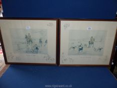 A pair of Ross Goody Limited Edition hunting prints;