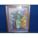 A framed and mounted pastel initialed J.M.C.