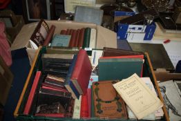 A crate and a box of books to include; Modern Wales, A Pitman's Shorthand,