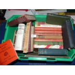 A green tub of books to include; The Land of My Fathers a Welsh Gift Book,