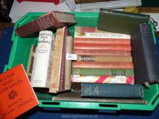 A green tub of books to include; The Land of My Fathers a Welsh Gift Book,