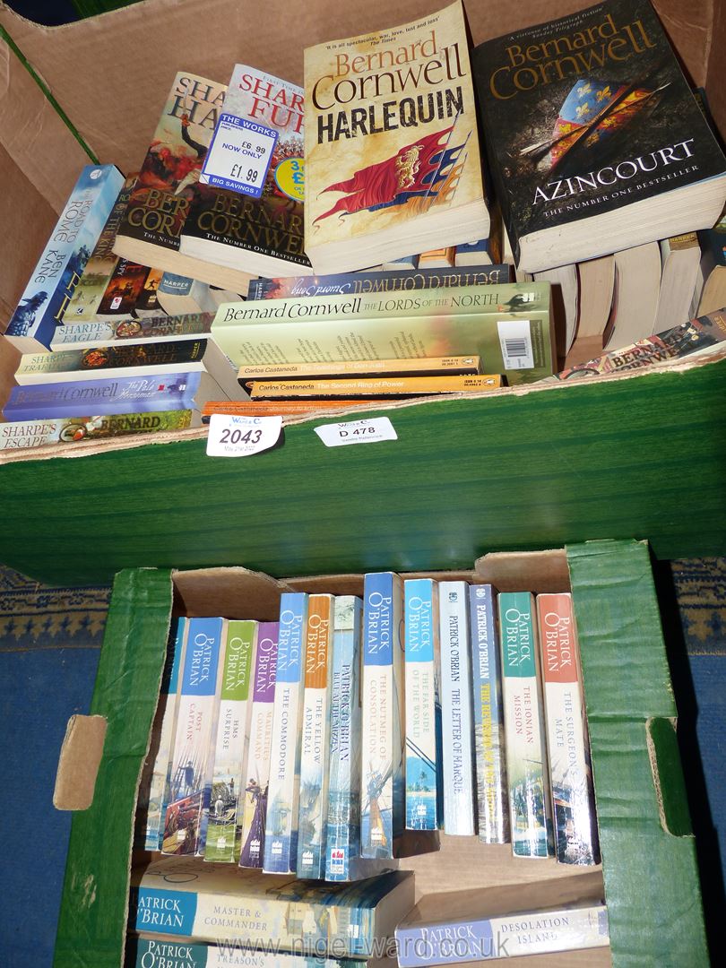 A quantity of paperback novels to include; Bernard Cornwell, Ben Kane, Patrick O'Brian, etc.