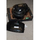 A George Foreman grill and halogen cooker.