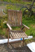 A wooden chair.