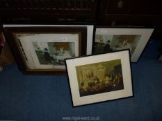 A quantity of framed prints A/F.