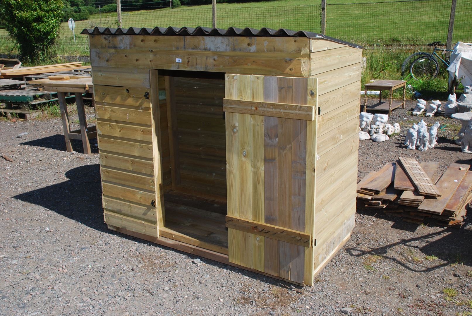 A garden shed, 62" wide x 56" high x 32" deep. - Image 2 of 2