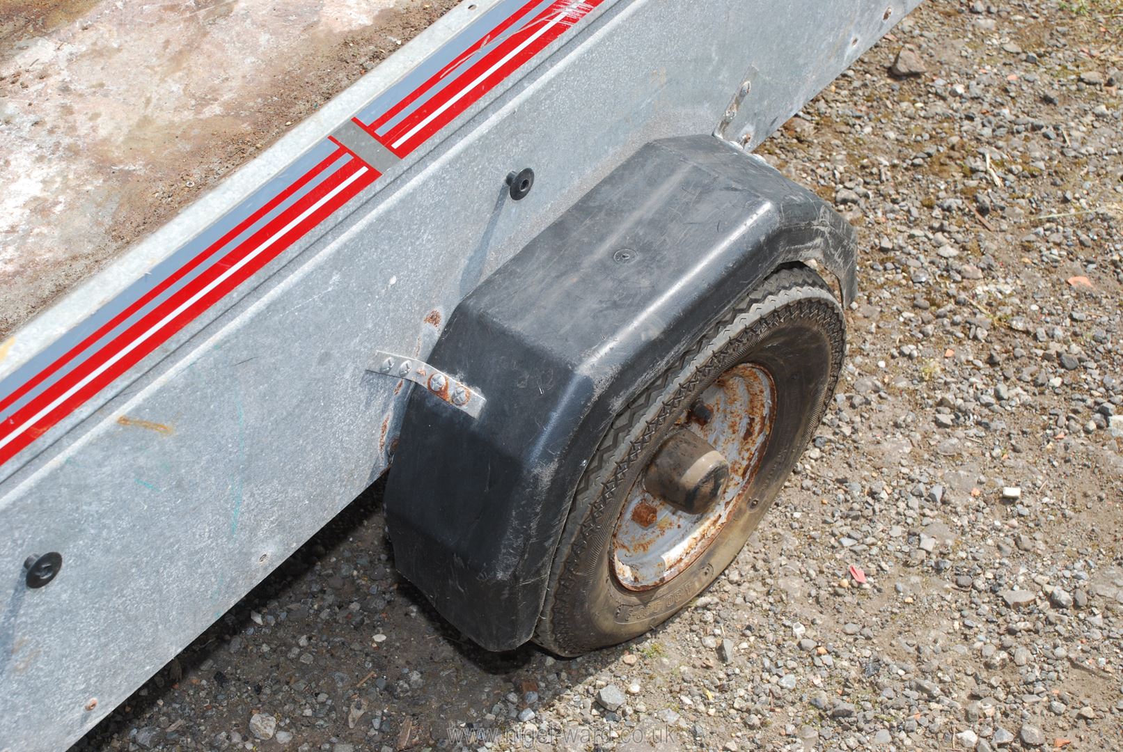 A galvanised single axle Caddy 530 trailer, 59" long x 34" wide. - Image 2 of 3