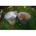 A pair of galvanised buckets A/F.