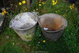 A pair of galvanised buckets A/F.