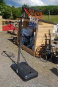 A Basketball Stand and Net, adjustable Inco Sports height a/f.