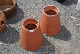 Two old Terracotta plant forcing Cloches.