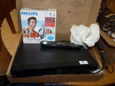 A 'Humax' DVD player and a 'Philips' web cam.