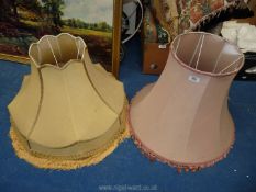 Two large lamp shades.