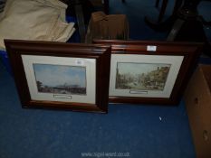 Two framed prints.