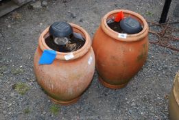 2 Terracotta pots.