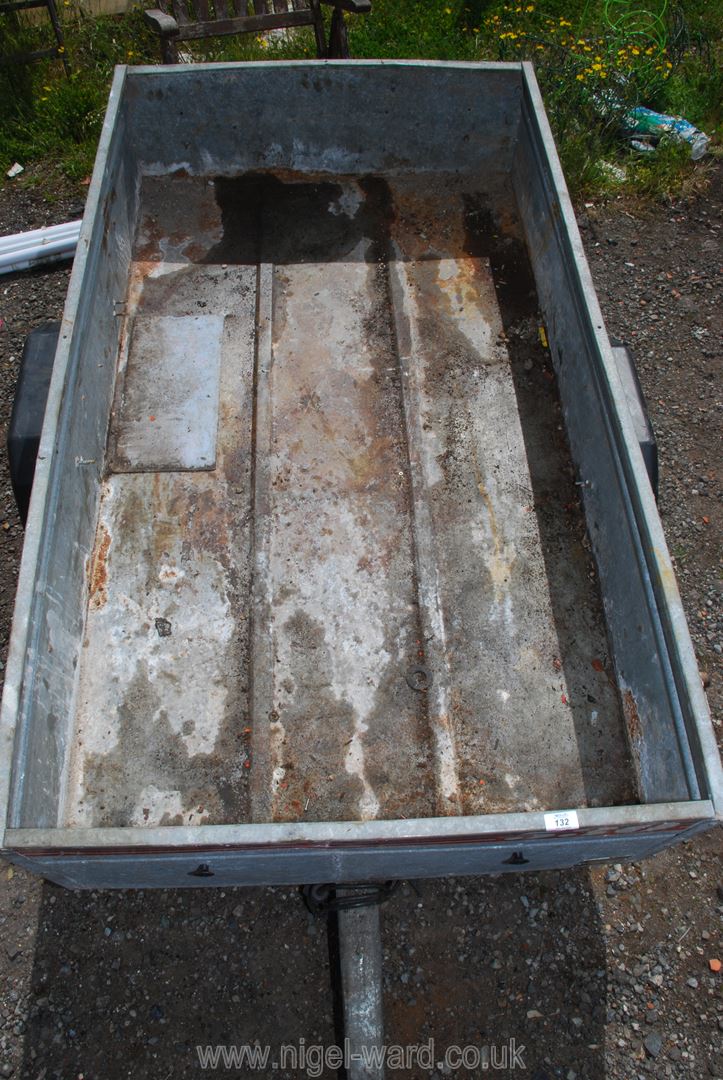 A galvanised single axle Caddy 530 trailer, 59" long x 34" wide. - Image 3 of 3