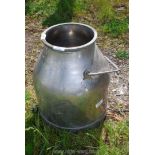 A stainless steel dump bucket.