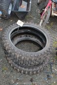 3 New scrambler tyres 10/90/19.