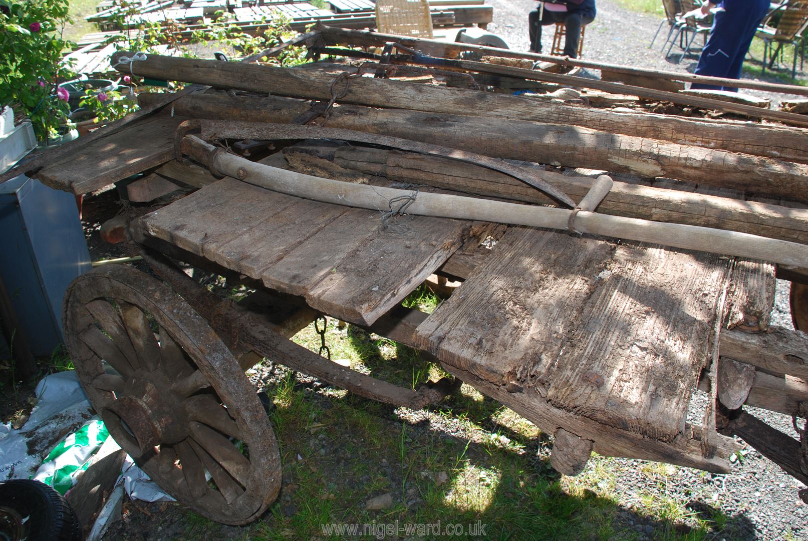 An old four wheeled Dray/wagon, for restoration, length 112" x 63". - Image 2 of 5