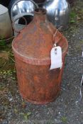 An old style funnel top oil can.