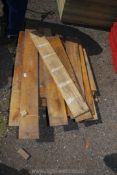 A quantity of Oak topped tongue and groove floor boards.