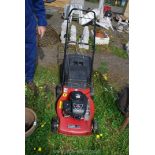 A Mountfield HP183 hand propelled lawn mower.