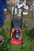 A Mountfield HP183 hand propelled lawn mower.