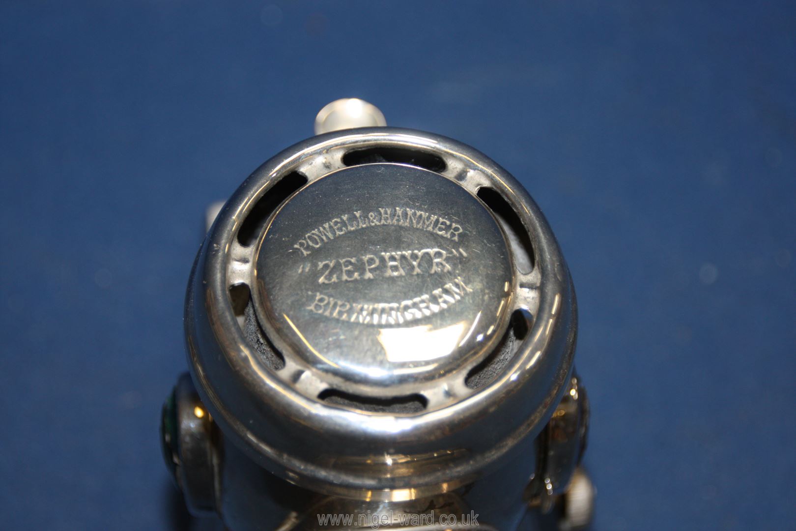 A Powell & Hammer ''Zephyr'', Birmingham bicycle Oil lamp, 5 1/2'' tall. - Image 3 of 4