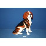 A Beswick Fireside beagle (a/f - crack to hind leg) 13'' tall.