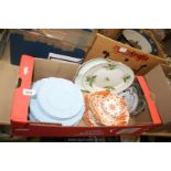 A quantity of plates including Coalport bread & butter plate, Hammersley, Meakin 'Celeste',