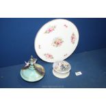 A quantity of china to include a 19th c. Prattware Pot lid 'Landing the Fair Pegwell Bay' a/f.