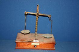 A pair of balance scales.