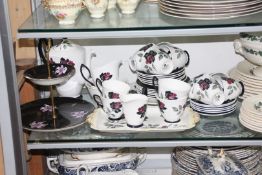 A Royal Albert 'Masquerade' Teaset, complete six setting plus six matching mugs and saucers,