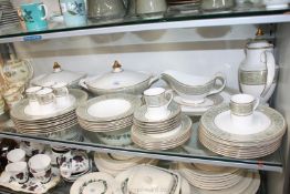 A Royal Doulton English Renaissance (H4972) dinner service to include eight dinner plates,