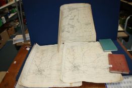 A quantity of 1953 Ordnance Survey Maps of Cirencester and a 1923 Map of Hampton; Severnhampton,