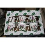 A boxed set of 6 Portmeirion Botanic Garden mugs, 'Pick me up Mugs'.