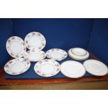 A quantity of Wedgwood dinner plates including six each of 'Chinese Flowers' and 'Gold Ulander',